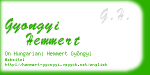 gyongyi hemmert business card
